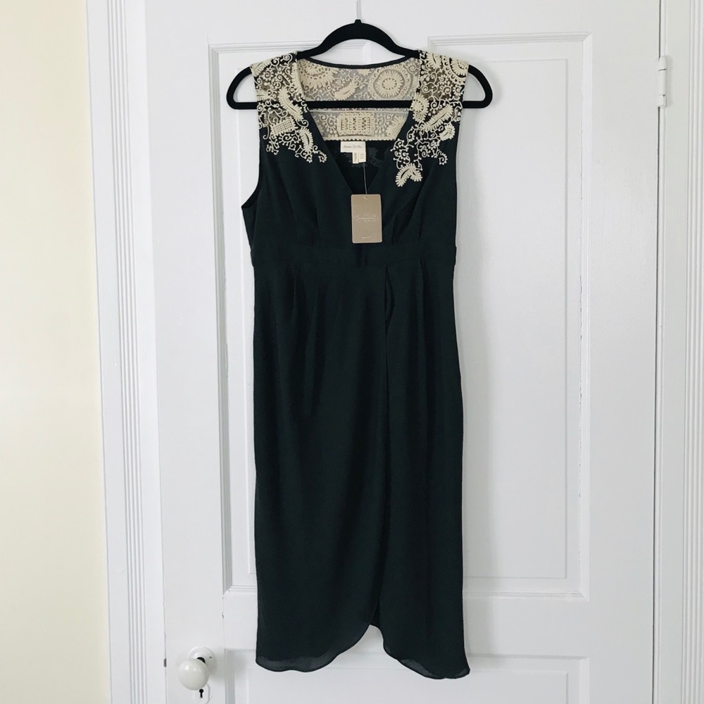 Meadow Rue Midi Black Dress